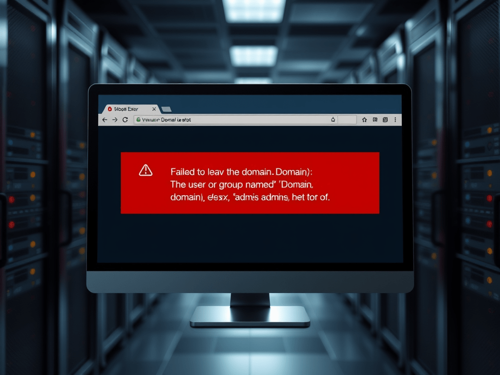 Resolving VMware ESXi Domain Leave Error: User or Group Does Not&nbsp;Exist